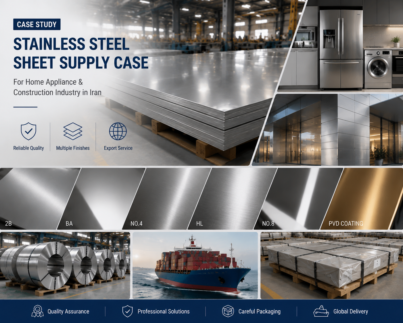trường hợp công ty mới nhất về Khách hàng Iran mua mảng thép không gỉ cao cấp và tấm cho sản xuất thiết bị và xây dựng