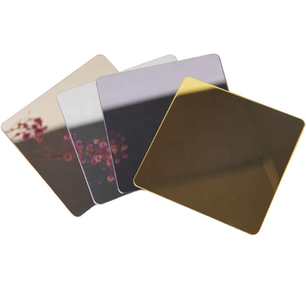 Đĩa thép không gỉ được đánh bóng hạng sang với bề mặt phản xạ cho thiết kế kiến trúc